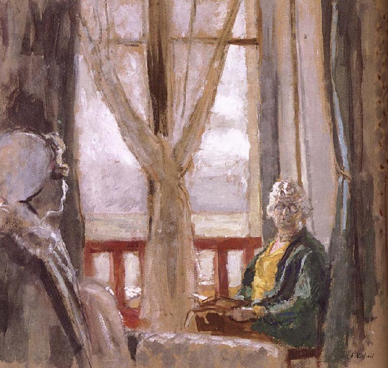 Edouard Vuillard Mrs. Black s window and lulu Norge oil painting art